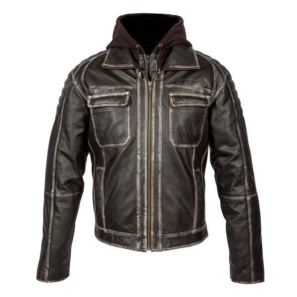 Spada Peacedog Leather Mens Jacket - Black