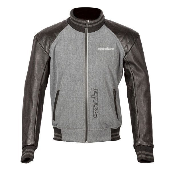 Spada Campus Yale Textile/Leather Mens Jacket - Grey/Black