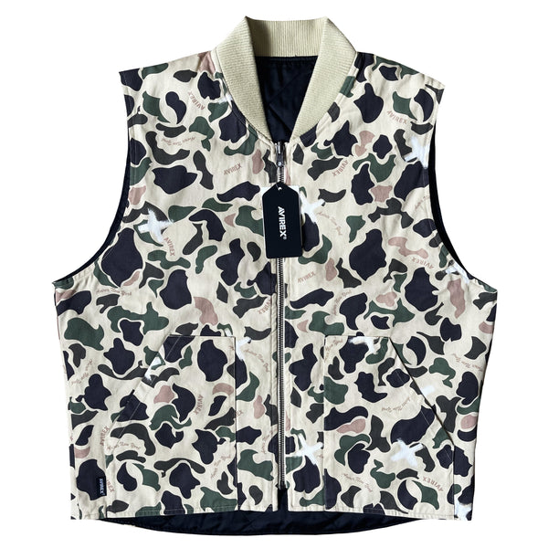 Avirex Camo Gilet Vest  || Pure Leather Jacket