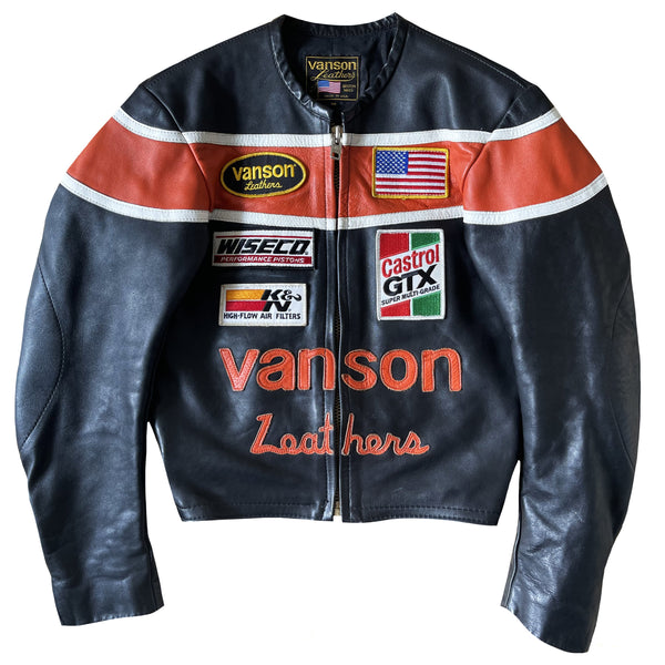 Vanson Leathers Motorcycle Racer Jacket - S