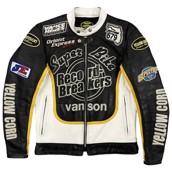 Vanson Leathers x Yellow Corn Motorcycle Racer Jacket - M