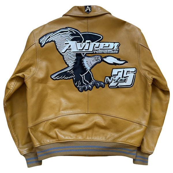 Avirex Nitro Run Leather Varsity Jacket - M