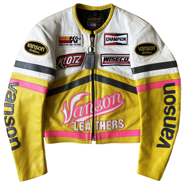 Vanson Leathers Genesis NYC Motorcycle Racing Jacket - S