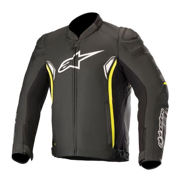 Alpinestars SP-1 V2 Leather Jacket - Black/Fluo Yellow