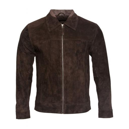 Men's Brown Suede Jacket - Lance