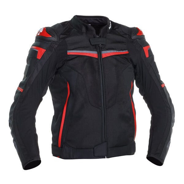 Richa Terminator Mens Leather Jacket - Black/Red