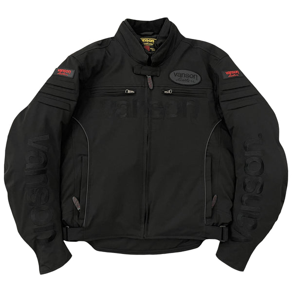 Vanson Leathers Triple Black Racing Jacket - L