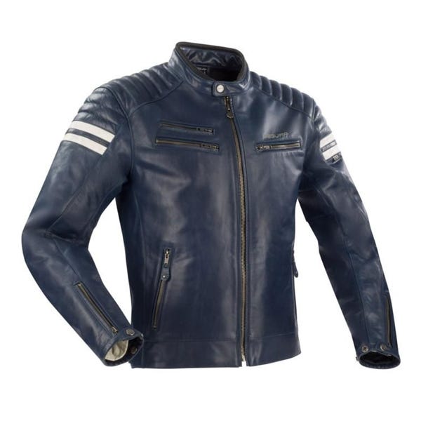 Segura Funky Leather Jacket - Navy