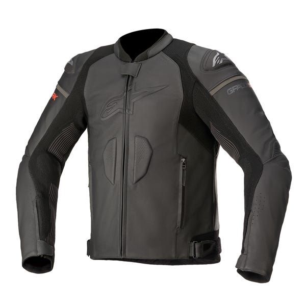 Alpinestars GP Plus R V3 Rideknit Leather Jacket - Black/Black