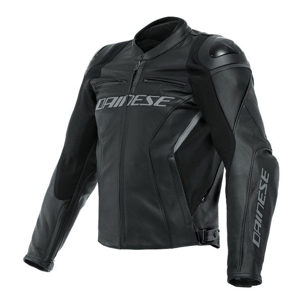 Dainese Racing 4 Leather Jacket - Black/Black