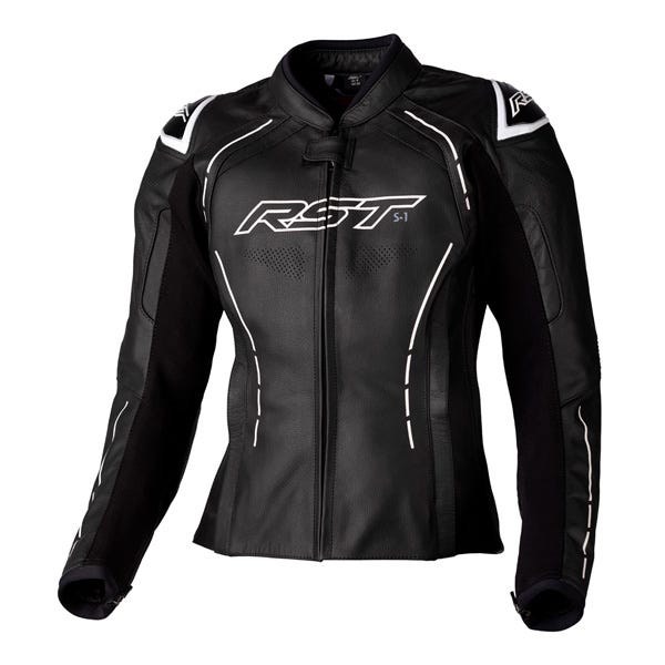 RST S1 CE Ladies Leather Jacket - Black/White
