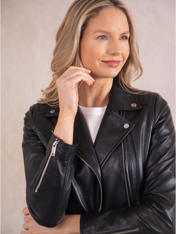 Tarraby Leather Biker Jacket