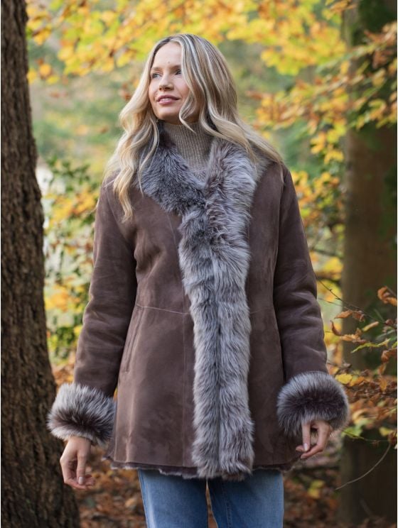 Bleaberry Toscana Shearling Mid Length Coat