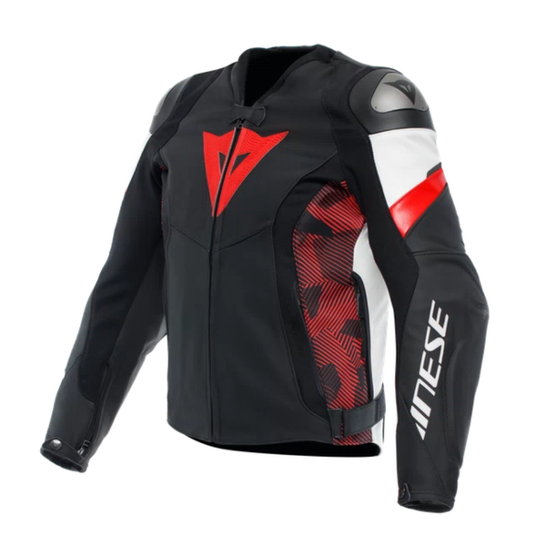 Dainese Avro 5 Leather Mens Jacket - Black/Red/White