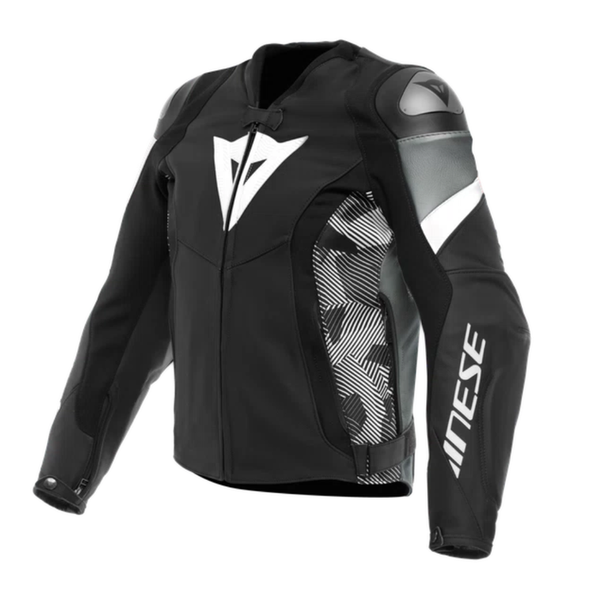 Dainese Avro 5 Leather Mens Jacket - Black/White