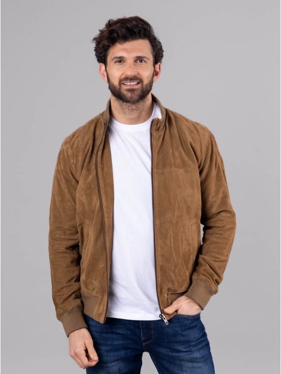 Dalston Suede Bomber Jacket