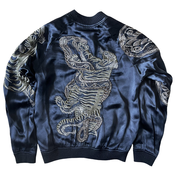 Avirex Reversible Sukajan Souvenir Jacket|| Pure Leather Jacket