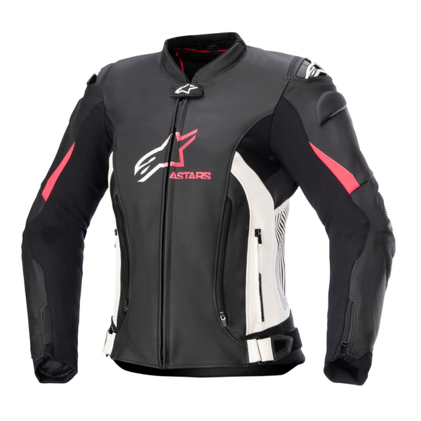 Alpinestars GP Plus V4 Leather Ladies Jacket - Black/White/Pink