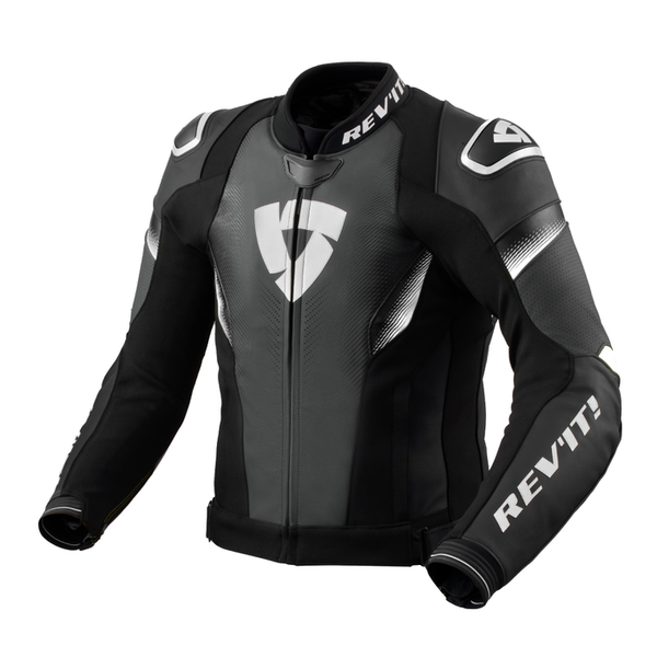 REV'IT! Control Leather Jacket - Black/White