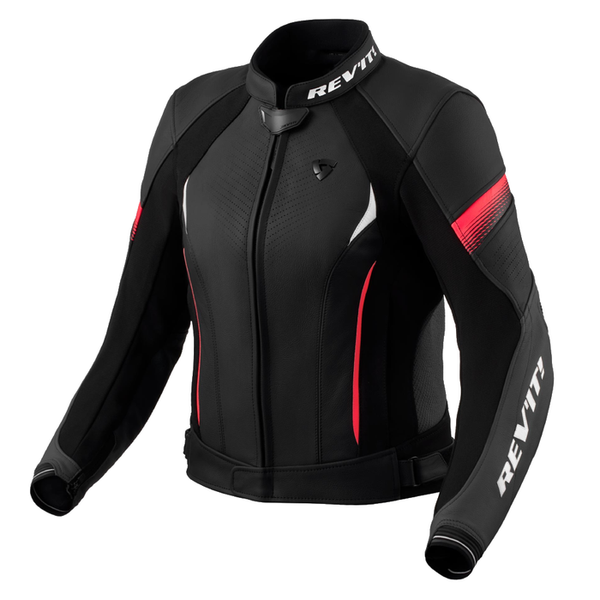 REV'IT! Xena 4 Ladies Leather Jacket - Black/Pink