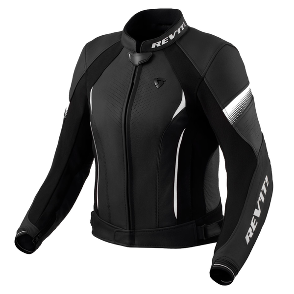REV'IT! Xena 4 Ladies Leather Jacket - Black/White