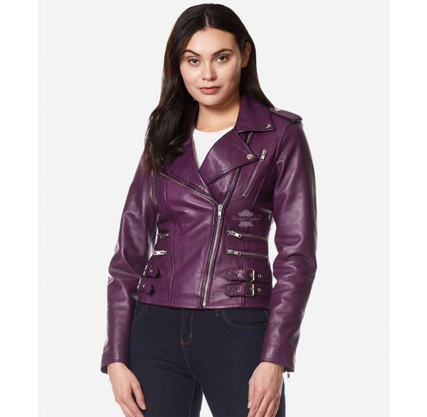 CATWALK Women's Leather Biker Style Jacket