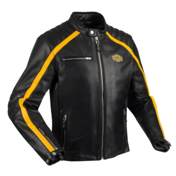 Segura Formula Leather Jacket - Black/Yellow