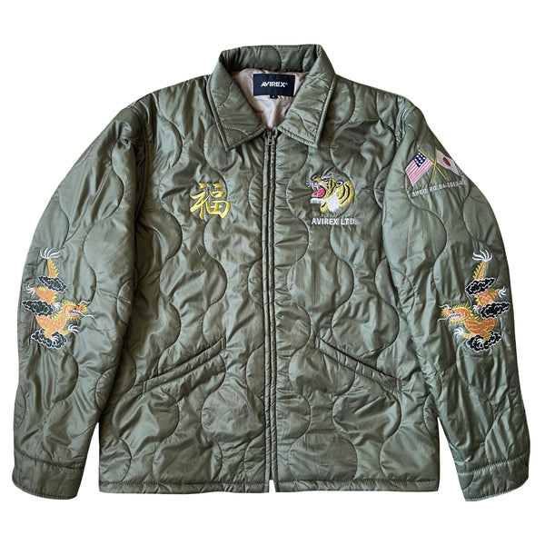 Avirex Quilted M65 Military Jacket || Pure Leather Jacket