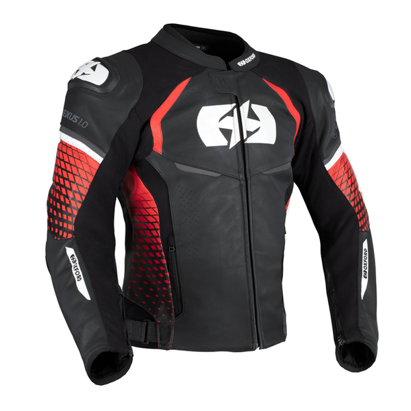 Oxford Nexus 1.0 Leather Jacket - Black/Red