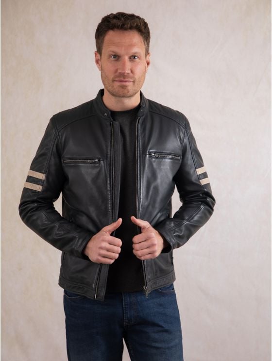 Charlie II Leather Racer Jacket