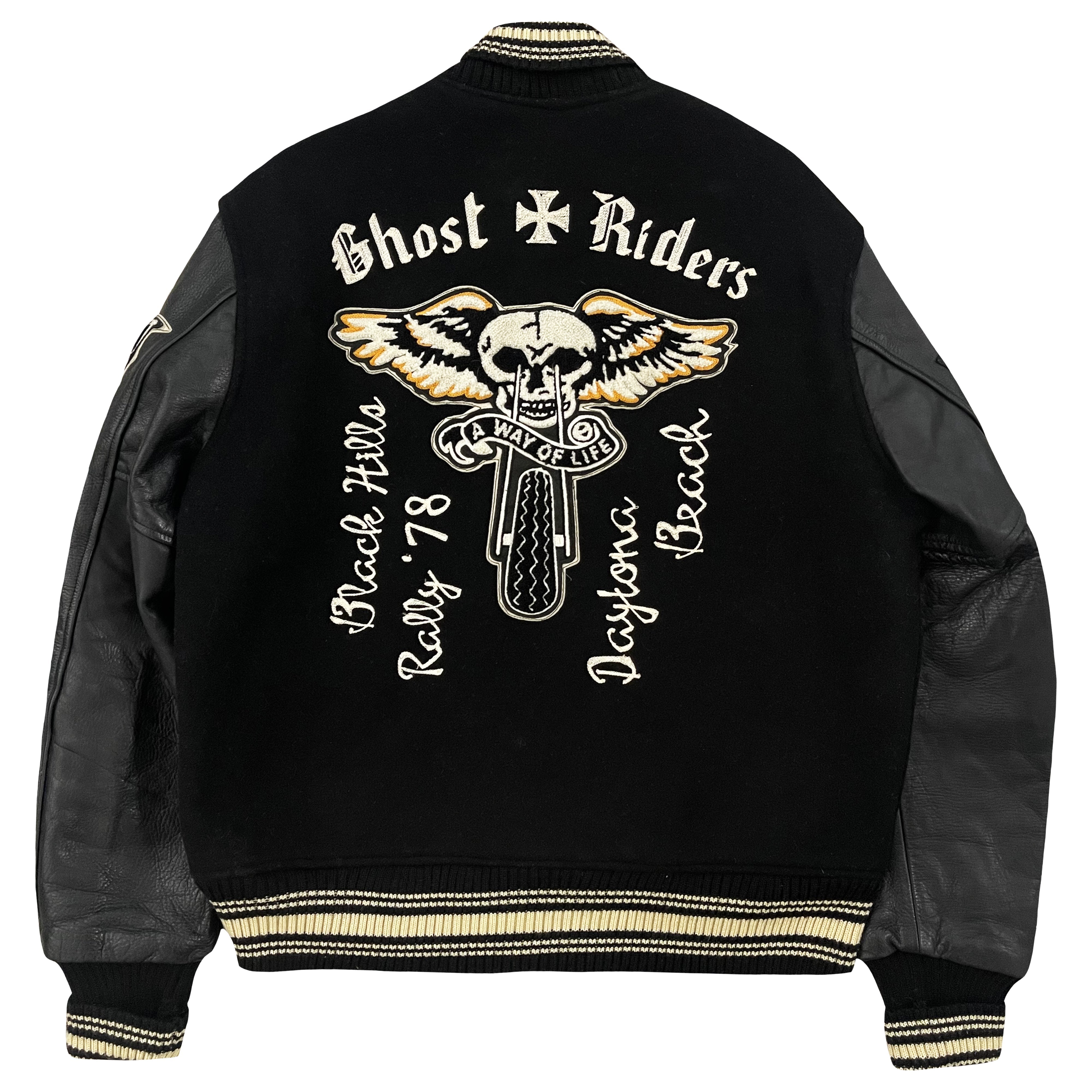 Whitesville Ghost Riders MC Varsity Jacket - XL – Pure Leather Jackets