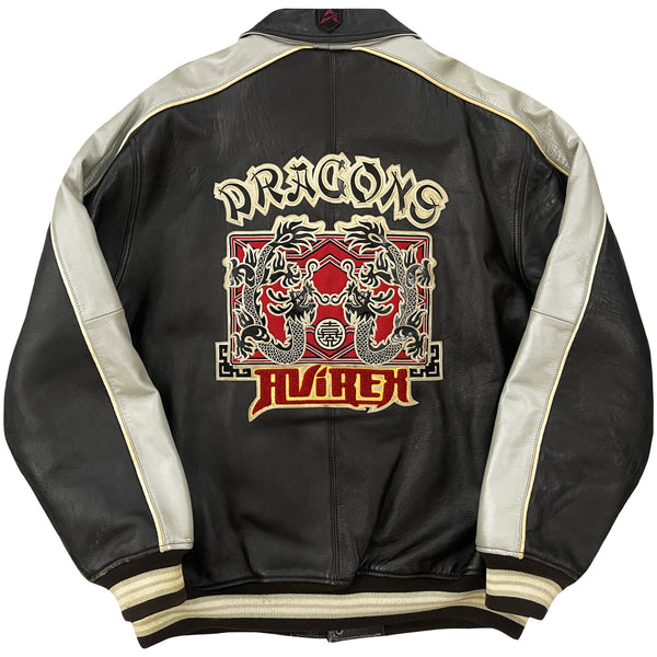 Avirex Leather Varsity Jacket - 2XL