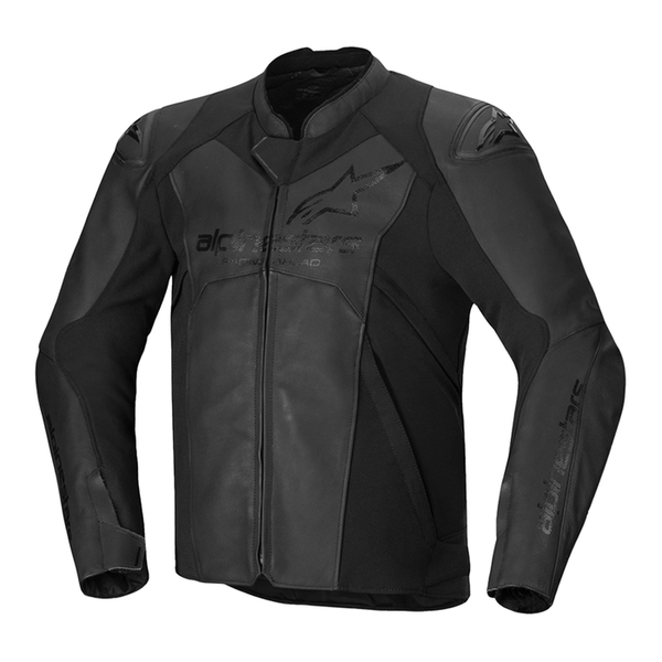 Alpinestars Faster V3 Leather Jacket - Black/Black