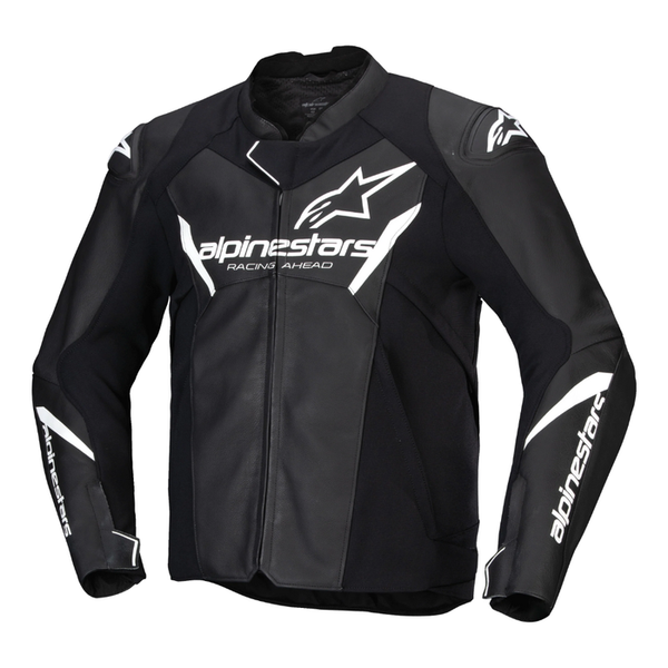 Alpinestars Faster V3 Leather Jacket - Black/White
