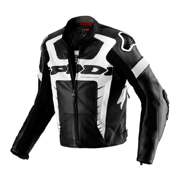 Spidi Warrior Pro Leather Jacket - Black/White