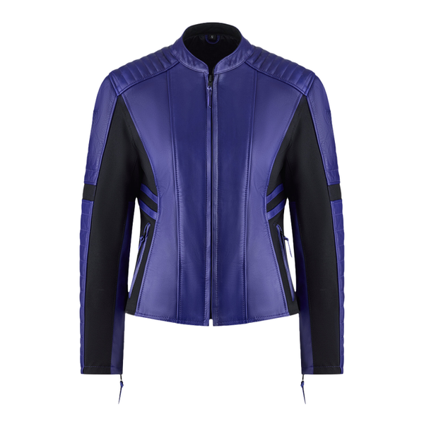 Motogirl Amelia Leather Jacket - Purple