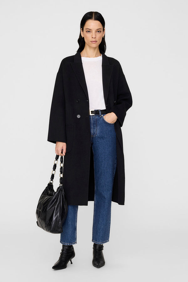 Dylan Coat - Black Cashmere Blend