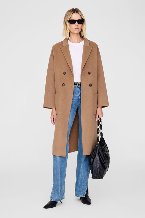 Dylan Coat - Camel Cashmere Blend