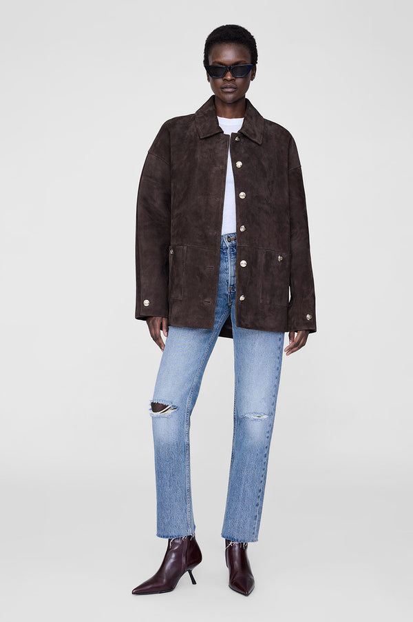 Luca Suede Jacket - Deep Brown