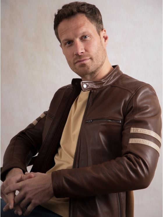 Charlie II Leather Racer Jacket