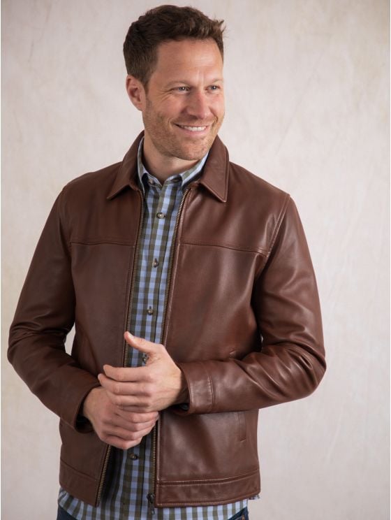 Renwick Collared Leather Jacket