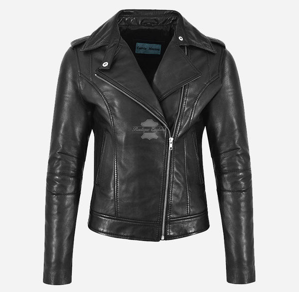 Inês Biker Leather Jacket For Ladies Fitted Fashion Leather Jacket