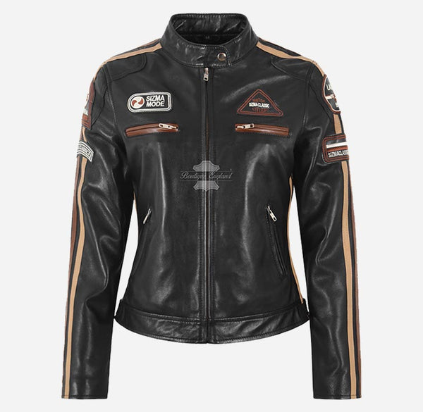 SIZMA BIKER JACKET WOMEN BIKER FASHION Real LEATHER JACKET
