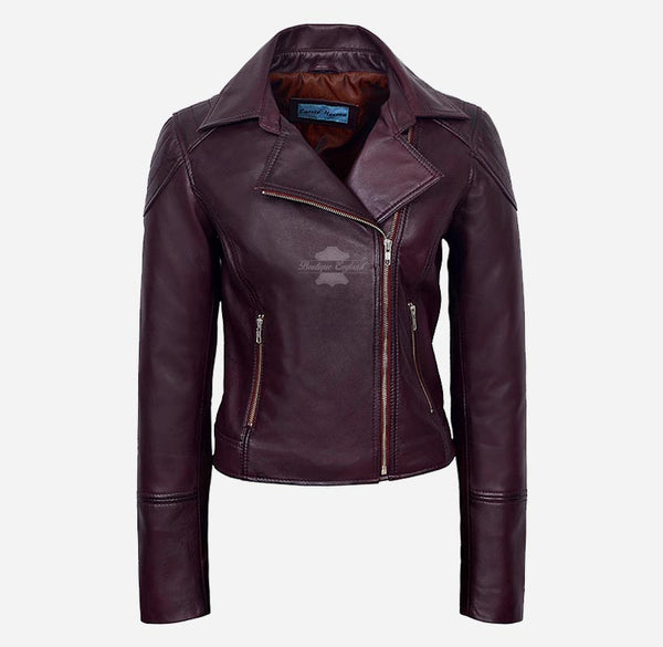 LILLY Leather Biker Jacket For Ladies Real Leather Fashion Jacket