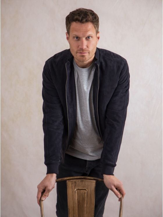 Dalston Suede Bomber Jacket