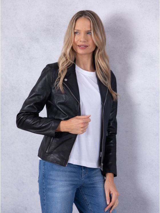 Newland Centre Zip Leather Biker Jacket