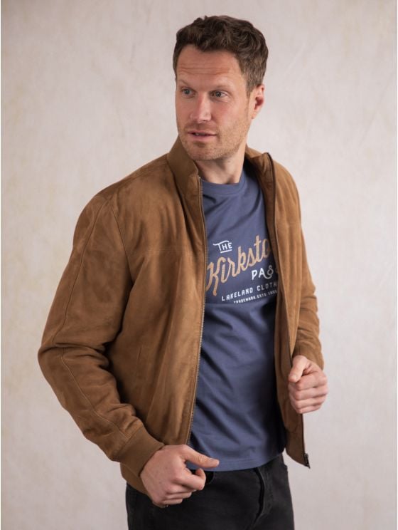 Dalston Suede Bomber Jacket