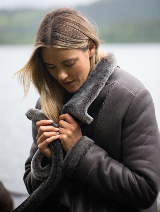 Armboth Shearling Aviator Jacket