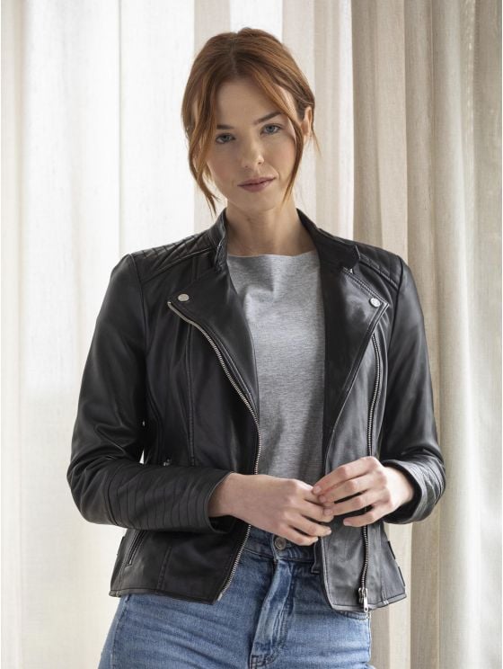 Toni Leather Biker Jacket