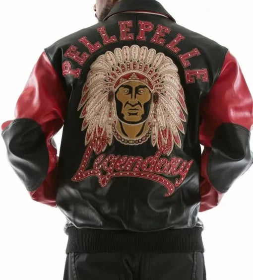 Indian-inspired leather jacket
